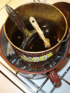 vodna kopel za taljenje voska ali parafina